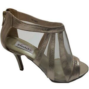 Dyeables ~Woman Size 11 B~ Silver/Gold Heeled Sandal NEW.